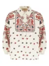 Weekend Max Mara Paisley-print Balloon Sleeve Shirt In White