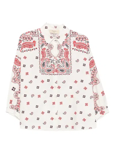 Weekend Max Mara Paisley-print Cotton Shirt In White