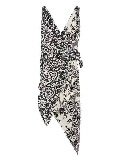 Weekend Max Mara Paisley-print Dress In Black