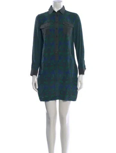 Pre-owned Weekend Max Mara Paisley Print Mini Dress In Blue