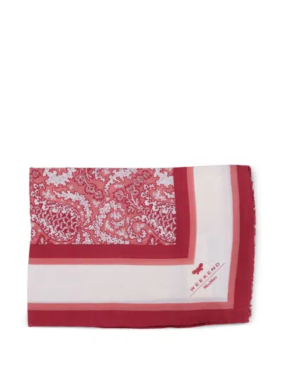 Weekend Max Mara Paisley-print Scarf In Red