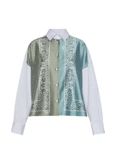 Weekend Max Mara Paisley-print Striped Shirt In Multi