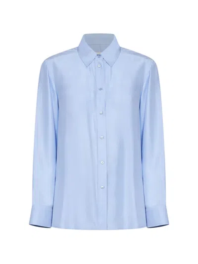 Weekend Max Mara Palanca Button-up Shirt In Blue