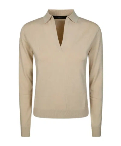 Weekend Max Mara Palanca Polo Jumper In Brown
