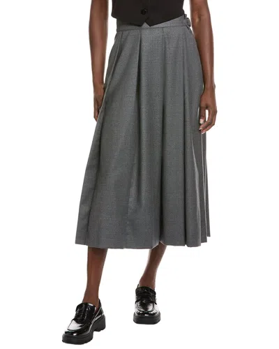 Weekend Max Mara Palk Wool-blend Midi Skirt In Blue