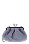 Weekend Max Mara Palmas - Raffia-effect Pastry Bag In Blue