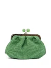Weekend Max Mara Palmas Woven Clutch Bag In Green
