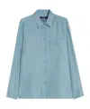 Weekend Max Mara Weekend 2 Pamir Washed Silk Shirt In Blue