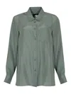Weekend Max Mara Pamir Silk Shirt In Blue