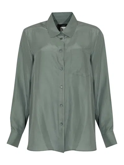 Weekend Max Mara Pamir Silk Shirt In Blue