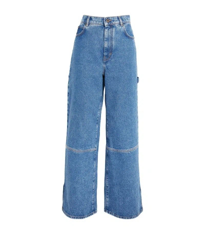 Weekend Max Mara Panelled Jeans In Blue