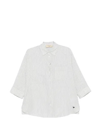 Weekend Max Mara Panetto Striped-pattern Shirt In Blue