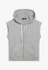 Weekend Max Mara Pank Cropped Hooded Vest In Animal Print
