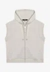 Weekend Max Mara Pank Cropped Hooded Vest In Multi