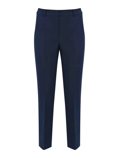 Weekend Max Mara Freda Straight Trousers In Cady In Blue