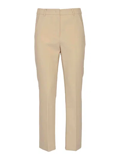 Weekend Max Mara Freda Straight Trousers In Cady In Neutral