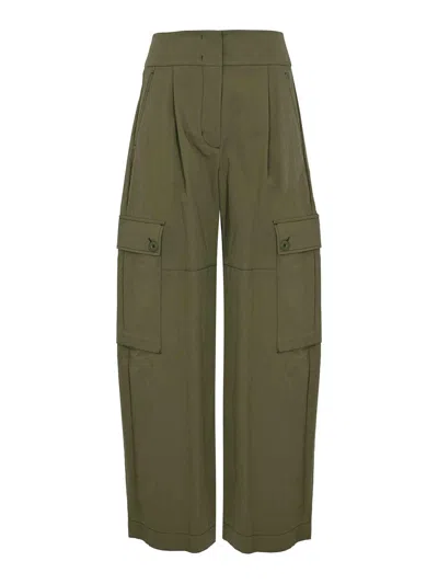 Weekend Max Mara Wkdaquila Cargo Trousers In Green