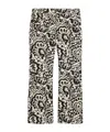 Weekend Max Mara Printed Trousers With Pockets And Belt Loops In Black