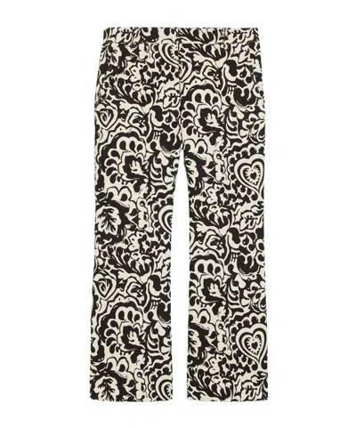 WEEKEND MAX MARA WEEKEND MAX MARA PRINTED BASKETWEAVE TROUSERS
