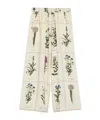 Weekend Max Mara Printed Silk Lory Wide-leg Pant In White