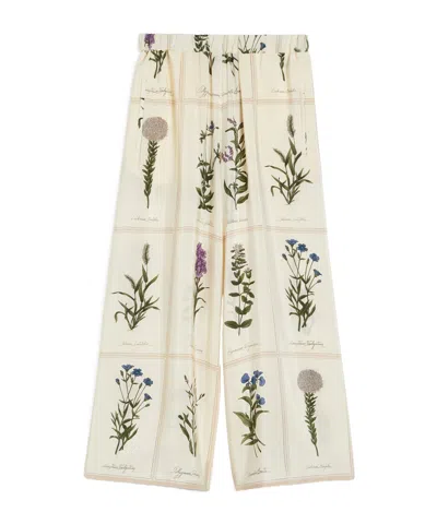 WEEKEND MAX MARA PRINTED SILK RELAXED TROUSERS