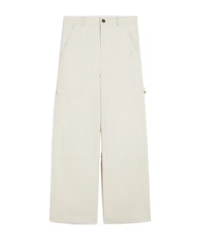 WEEKEND MAX MARA COTTON DRILL WORKWEAR TROUSERS