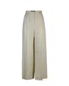 WEEKEND MAX MARA WIDE TROUSERS IN WASHED LINEN