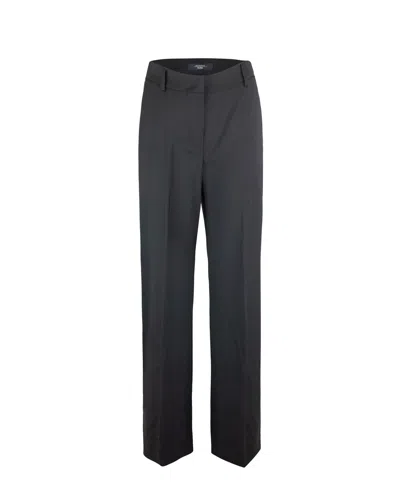 WEEKEND MAX MARA BLACK VISUAL TROUSERS