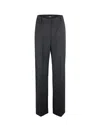 Weekend Max Mara Black Visual Trousers In Gray