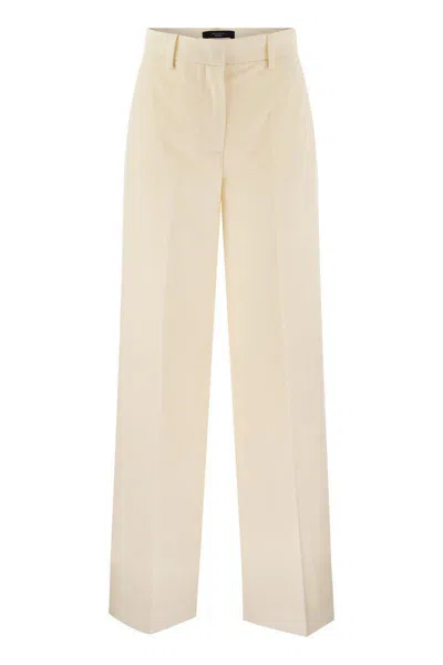 Weekend Max Mara Verdun Cream Trousers In Beige