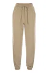 Weekend Max Mara Elis Drawstring Jersey Trousers In Beige