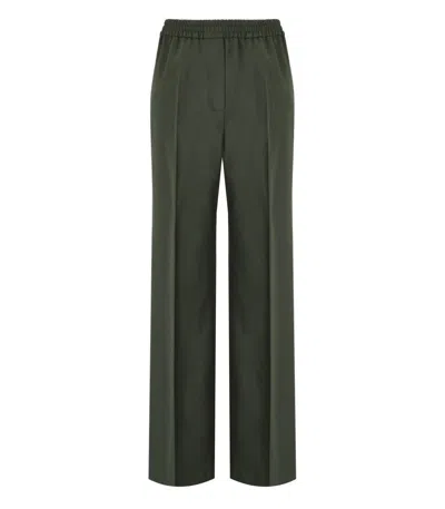 Weekend Max Mara Military Green Stretch Polyester Blend Pants