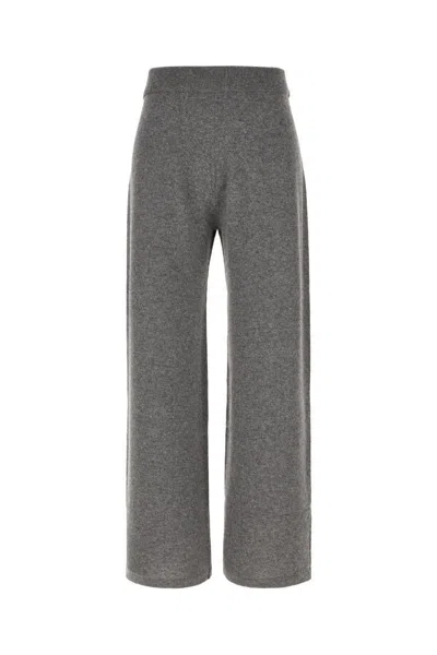 Weekend Max Mara Dark Grey Wool Blend Joggers In Purple
