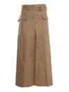 Weekend Max Mara Belted Wide Leg Pants In Beige