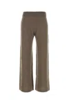 Weekend Max Mara Cappuccino Wool Blend Tennis Pant In Brown