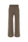 Weekend Max Mara Cappuccino Wool Blend Tennis Pant In Brown