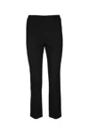 Weekend Max Mara High Waist Straight Leg Pants In Black