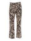Weekend Max Mara Printed Trousers With Pockets And Belt Loops In Black