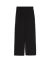 Weekend Max Mara Belt And Loop Wide-leg Pants In Black