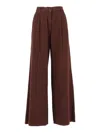 Weekend Max Mara Nanda Pleated Trousers In Brown