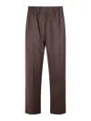 Weekend Max Mara Elasticated-waistband Straight Trousers In Brown