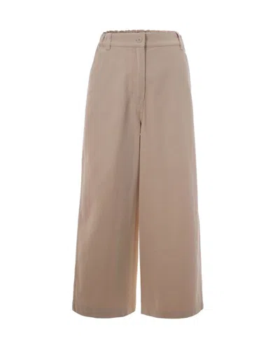 Weekend Max Mara Pantalone Cropped Sabbia In Neutral
