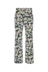 Weekend Max Mara High Waist Floral Pattern Trousers With Belt Loops In Floral