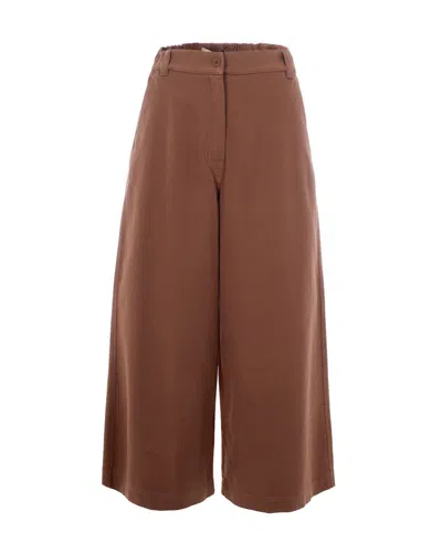 Weekend Max Mara Pantalone Cropped Cuoio In Multi