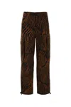 Weekend Max Mara Twill Cargo Pant Animal Print In Printed