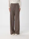Weekend Max Mara Stretch Polyester Blend Pant Featuring Pockets In Brown