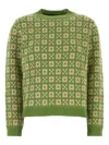 Weekend Max Mara Embroidered Acrylic Blend Paride Sweater In Grün
