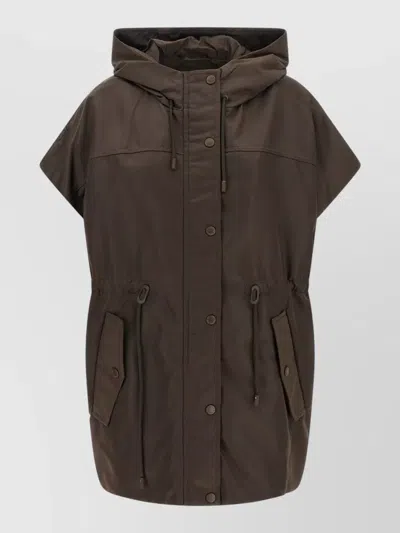 Weekend Max Mara Parka Coat In Brown