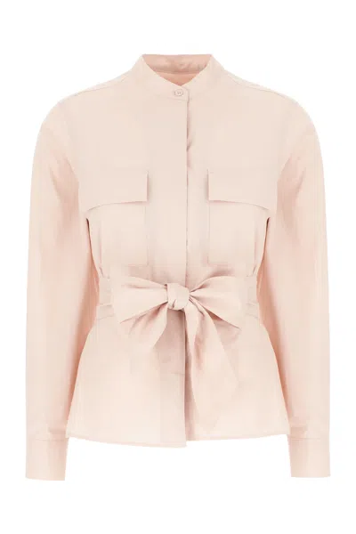 WEEKEND MAX MARA PASTEL PINK POPLIN BLOUSE