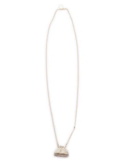 Weekend Max Mara Pasticcino Bag Charm Chain Necklace In Gold